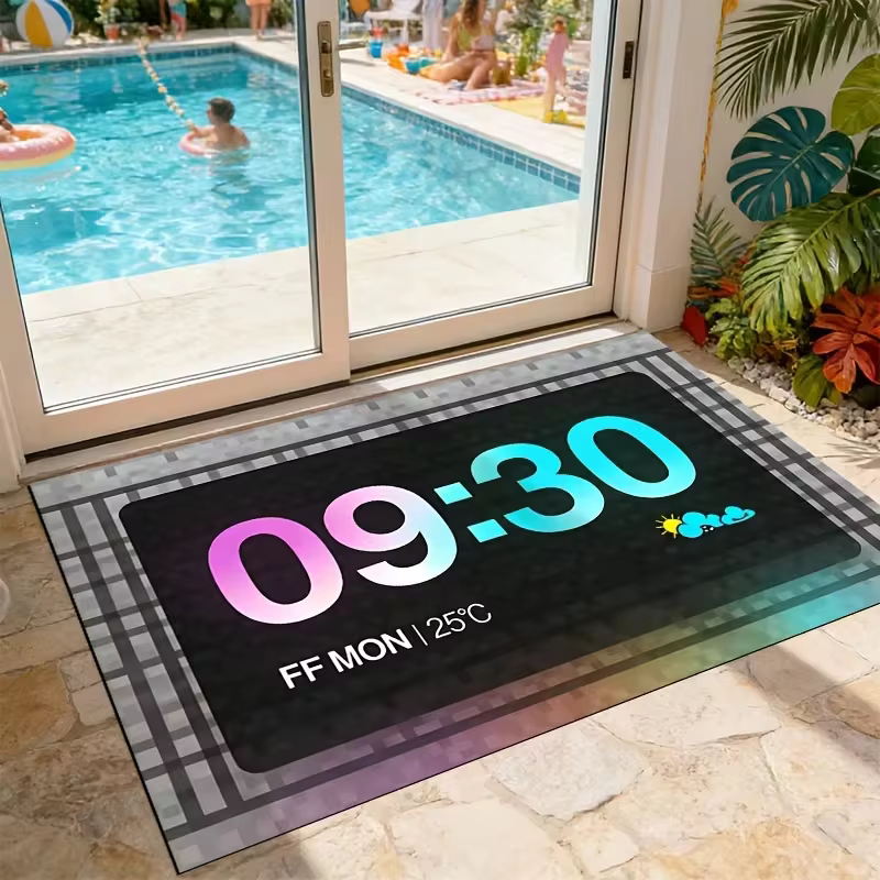 Tapis de sol doux et absorbant pour horloge, cuisine, couloirs, chambre, salon, entrées, bureaux, sa