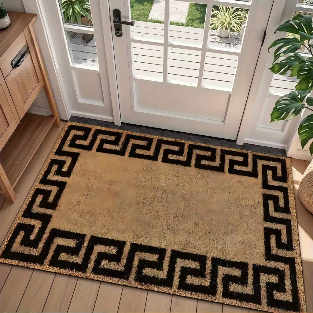 Paillasson à motif grec, un tapis d'entrée minimaliste pour la maison, adapté aux salons, chambres,