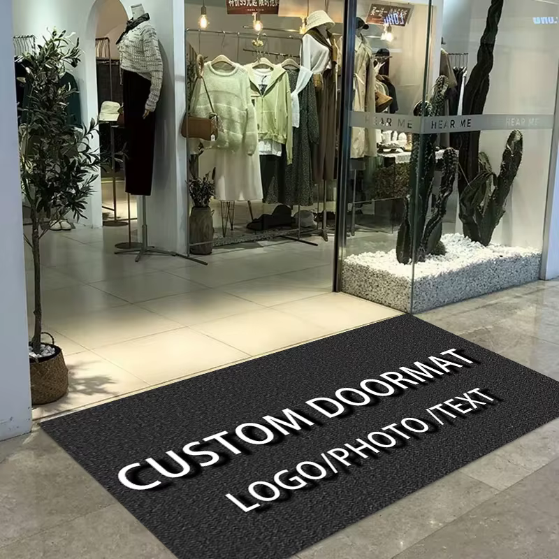 Paillasson personnalisé tapis de bienvenue antidérapant pour immeuble de bureaux entrée boutique res