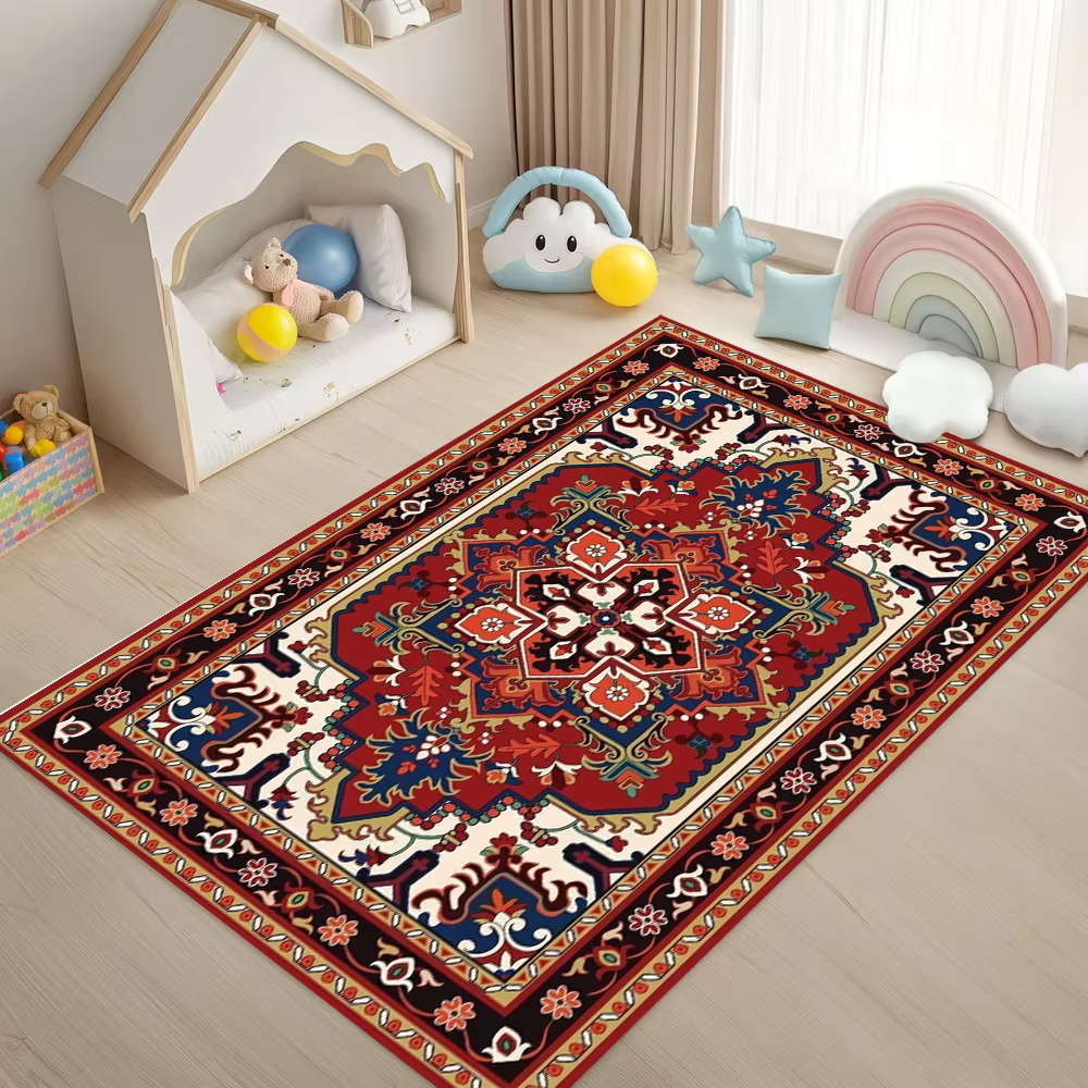 Grand tapis bohème persan de dinde, tapis pour salon, chambre à coucher, décoration de paillasson de