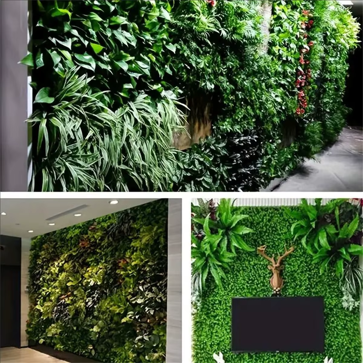 Panneaux muraux de plantes vertes artificielles