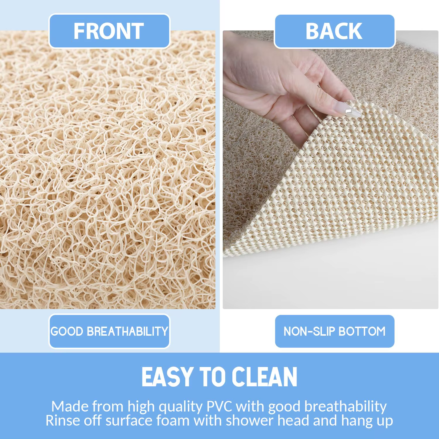Tapis de bain antidérapant 40x60cm/50x80cm