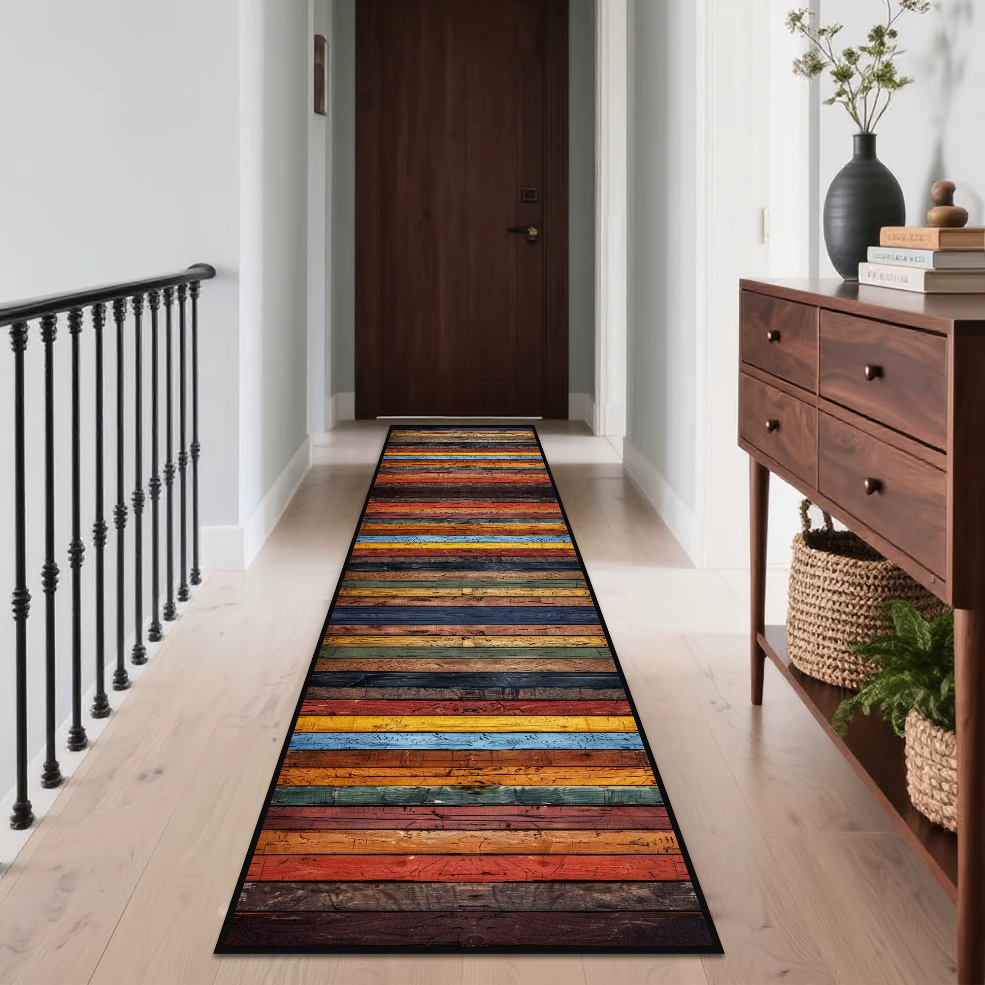 VIKAMA Tapis de couloir lavable en machine