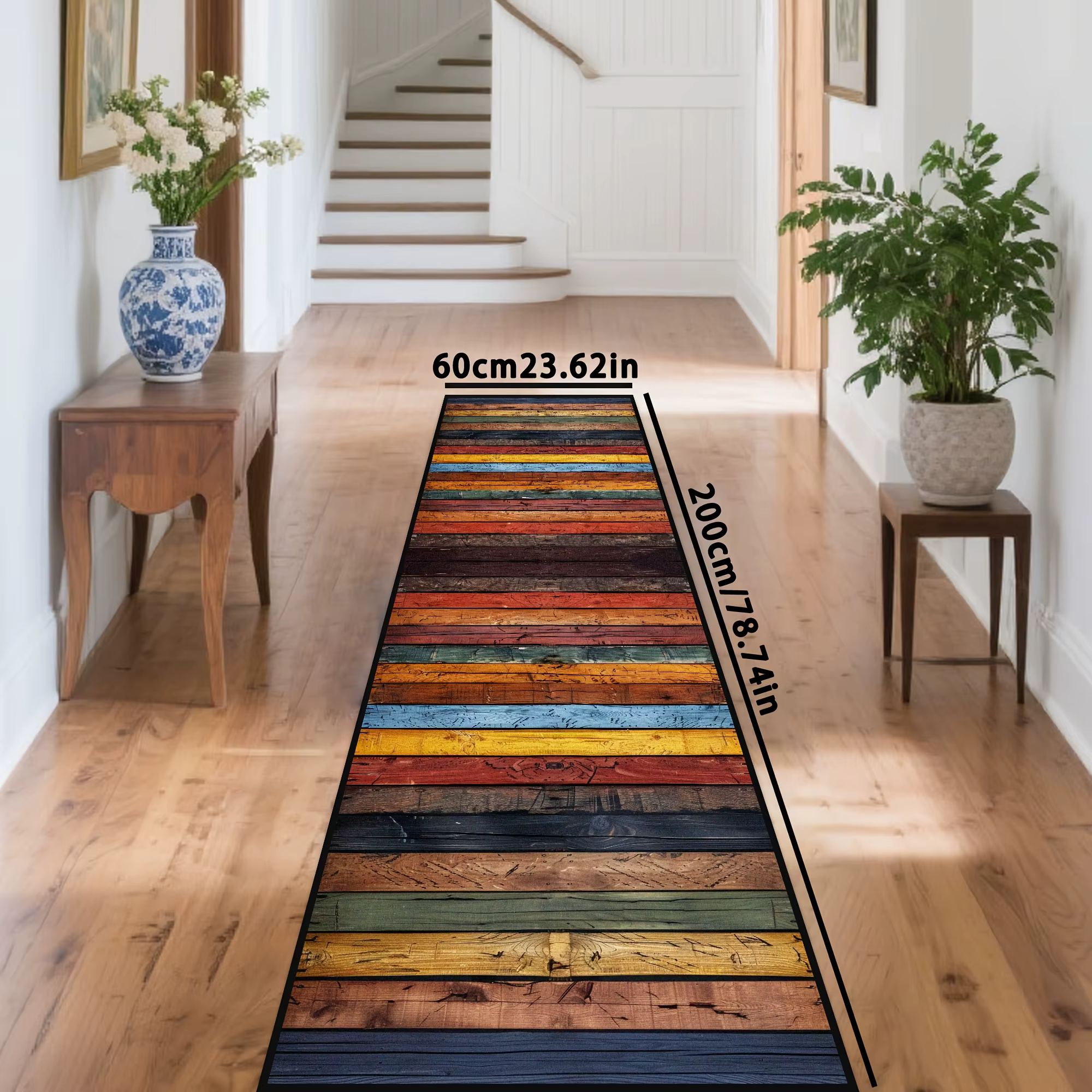 VIKAMA Tapis de couloir lavable en machine
