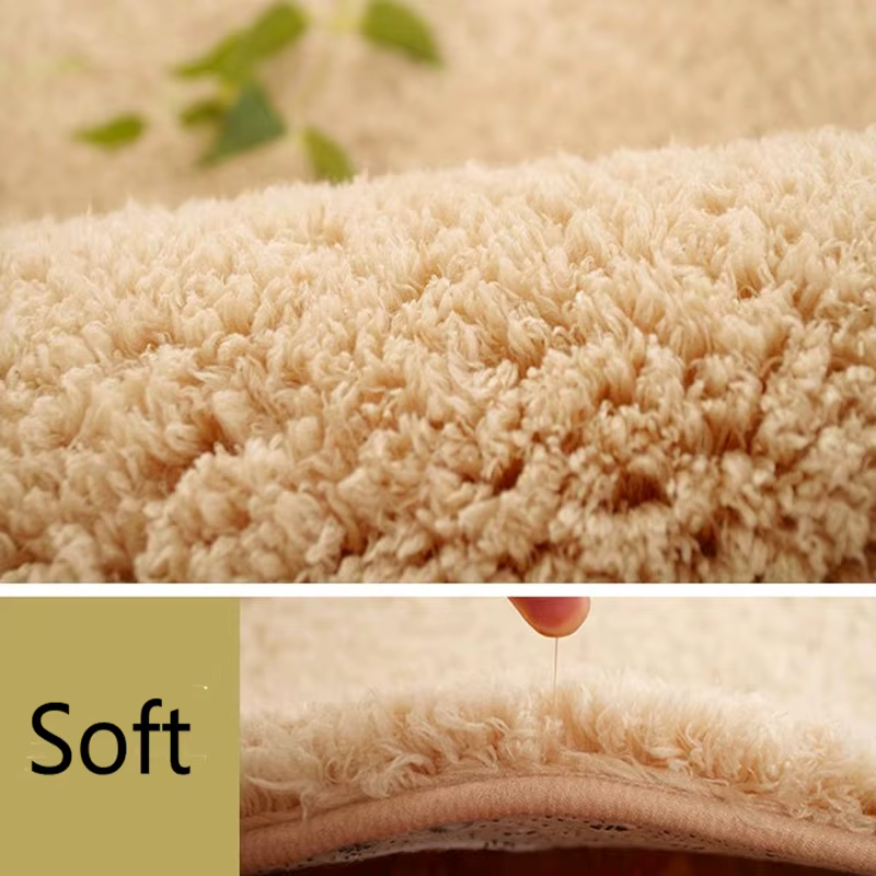 Tapis rond moelleux nordique pour chambre à coucher
