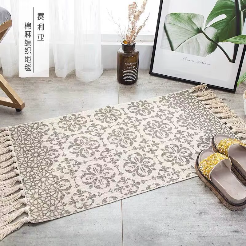 Tapis en lin de coton turc