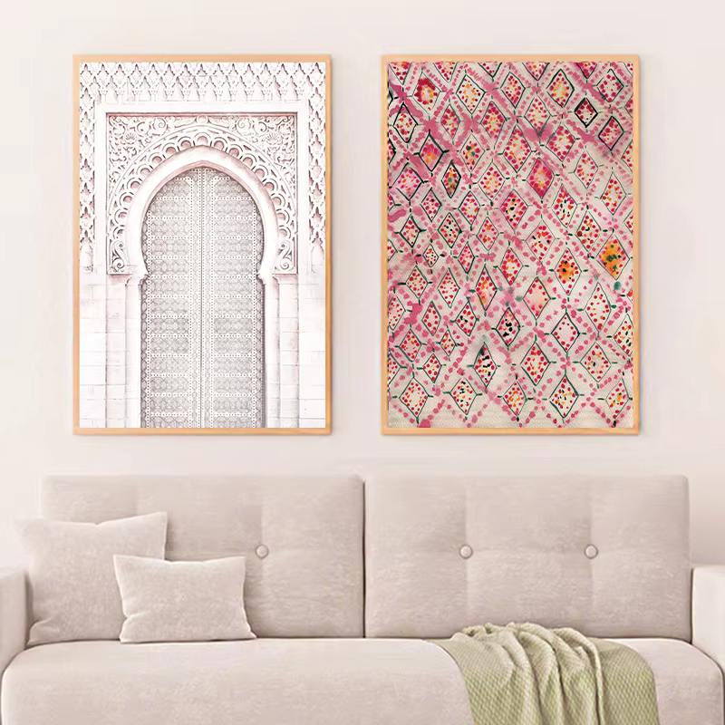 Impressions d'art de tapis rose Vintage