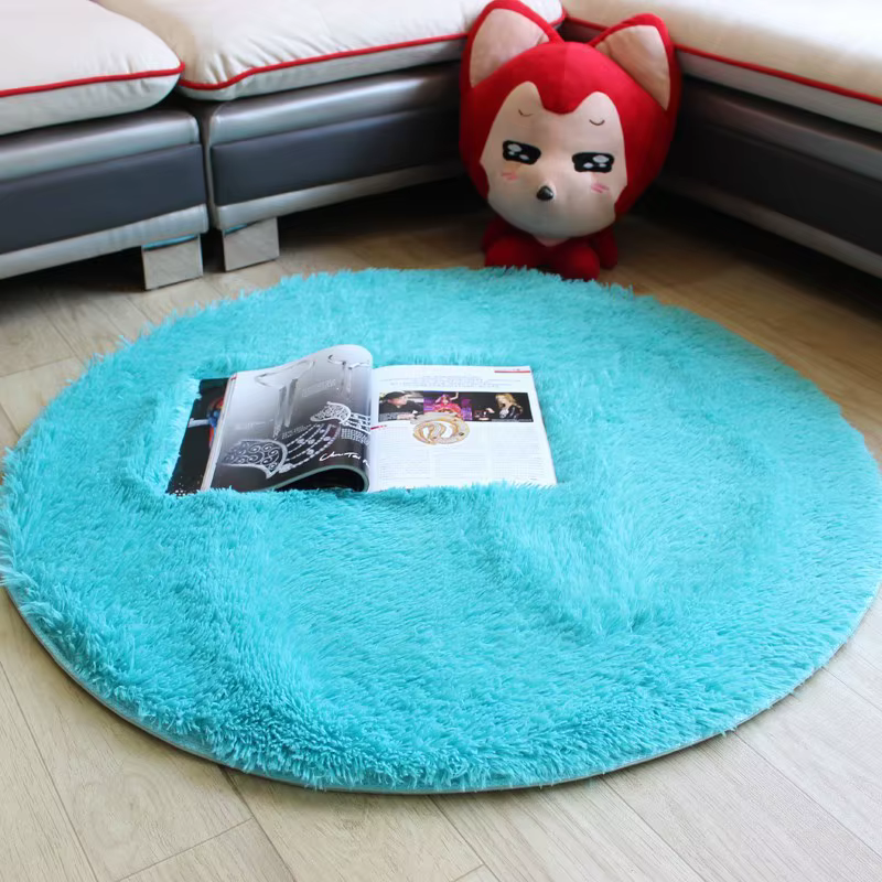 Tapis rond moelleux lea pour salon