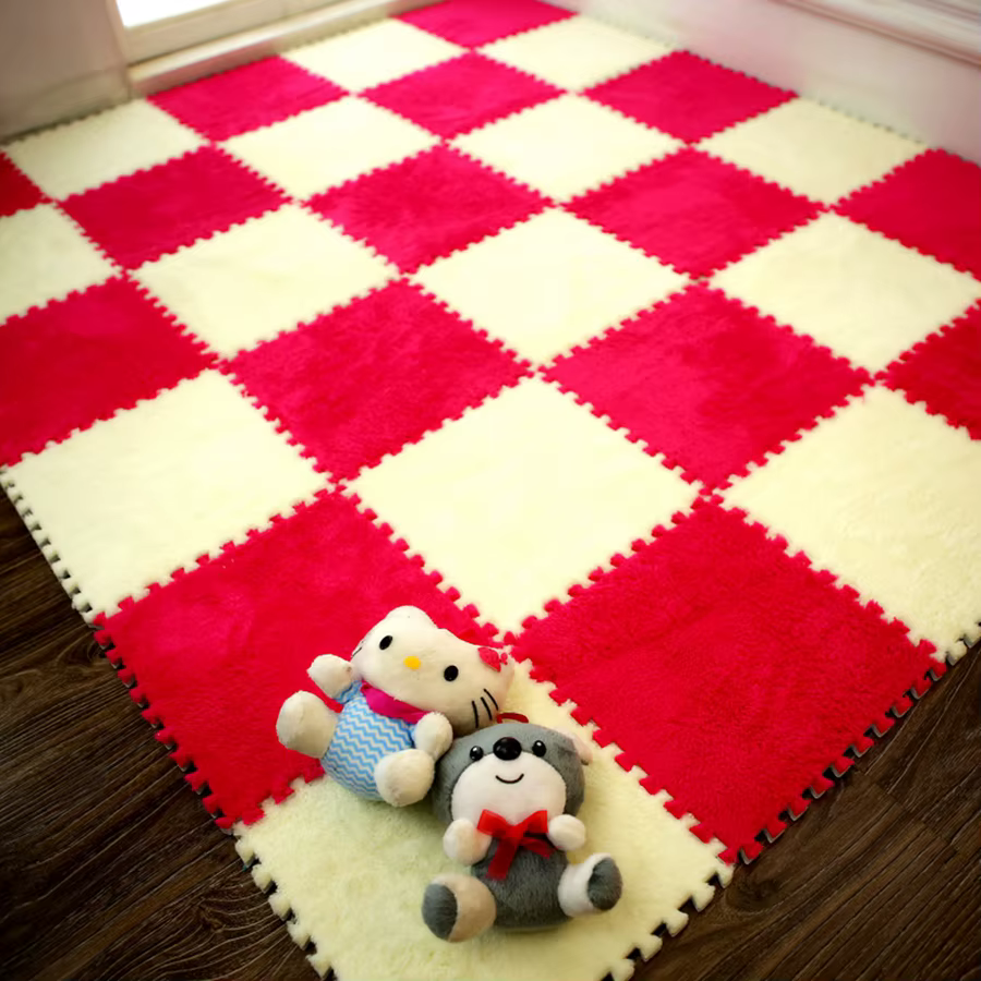 Tapis Shaggy Jigsaw DIY pour enfants