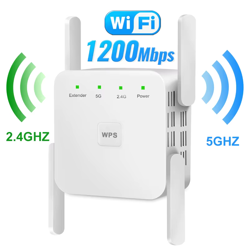 Répéteur WiFi 5G amplificateur Wifi Signal Wifi Extender réseau Wi fi Booster 1200Mbps 5 Ghz répéteur Wi-Fi sans fil longue portée