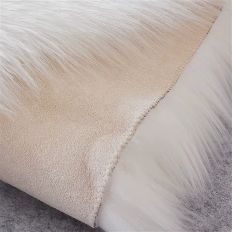 Couverture rouge fausse fourrure Imitation laine tapis sol couleur Pure