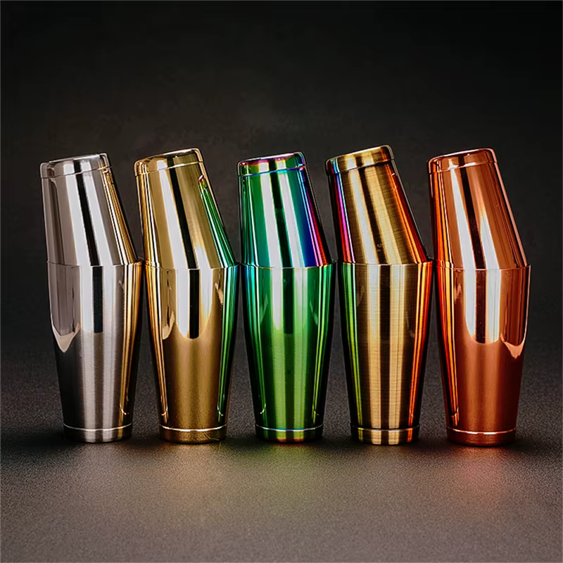 Shaker à cocktail Boston Bar en acier inoxydable : ensemble de 2 pièces : 18 oz non pondéré et 28 oz