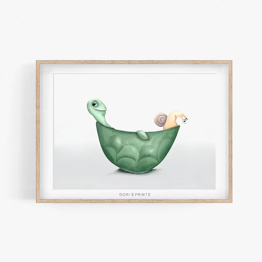 Affiche murale d'animal drôle pour bébé garçon, cadeau de douche de bébé, décoration Ao.com