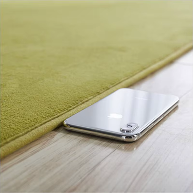 Tapis rond en velours de corail pour décoration de maison