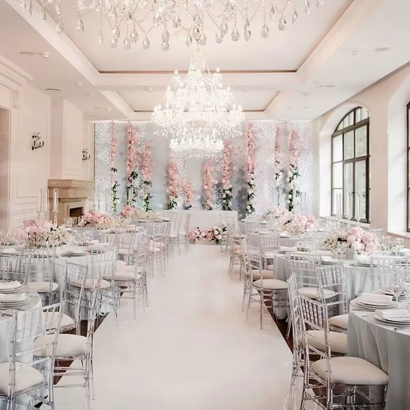 Tapis blanc personnalisé pour allée de mariage