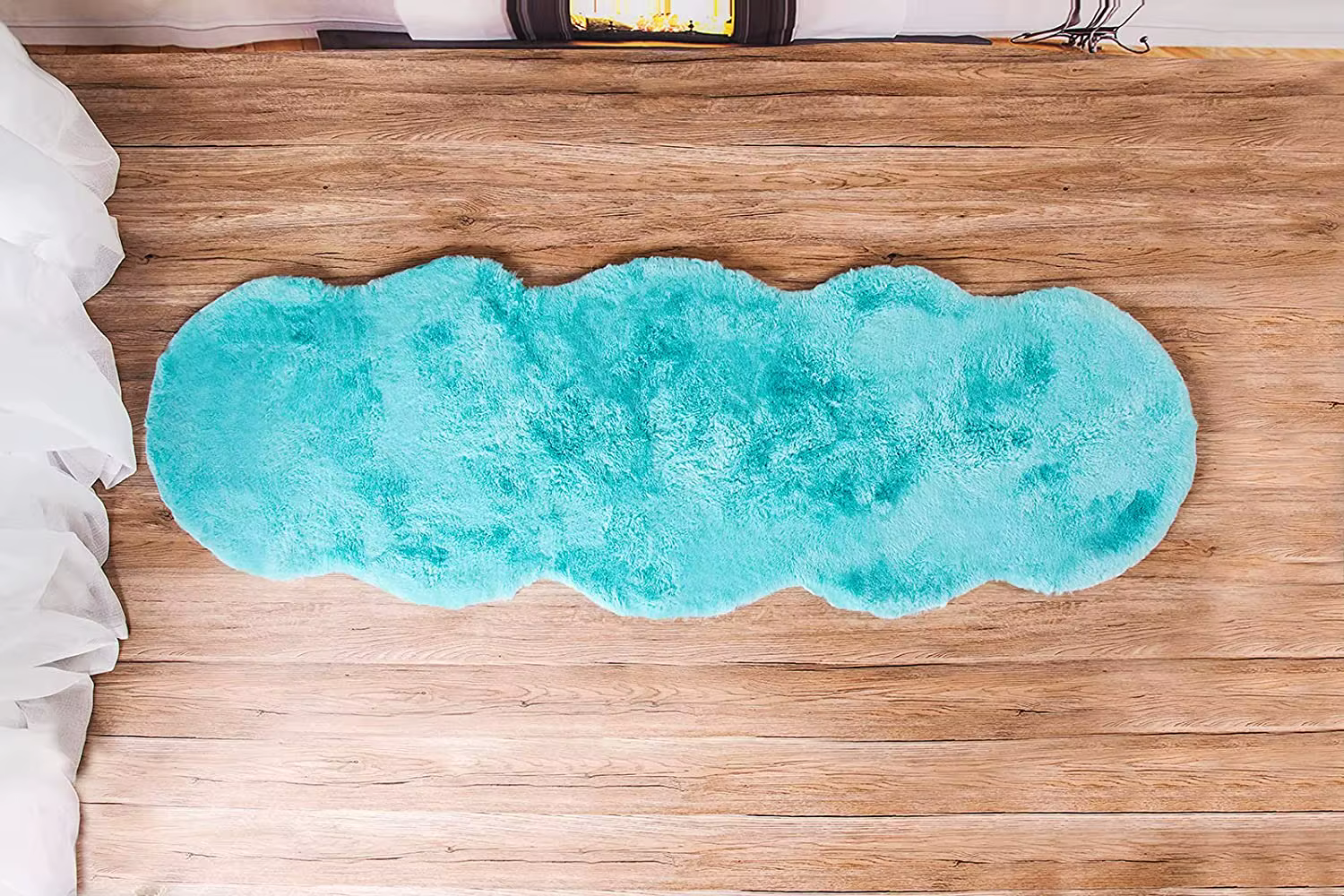 Tapis en fausse fourrure de lapin Ultra doux