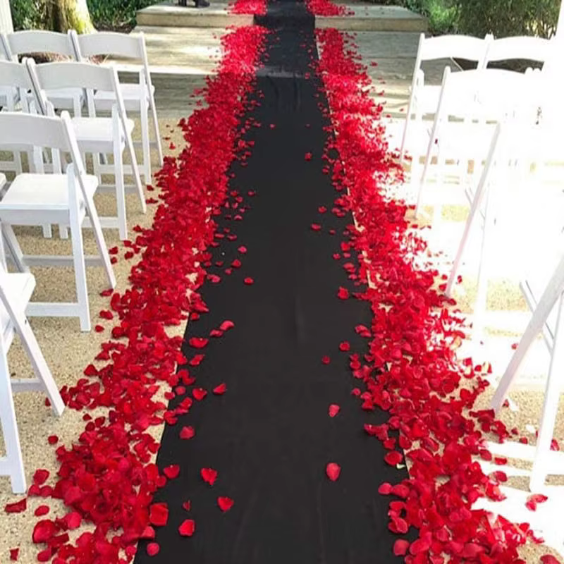 Tapis noir anti-dérapant tapis de mariage allée coureur événement fête cérémonie funéraire Festival allée coureur décoration longueur personnalisée