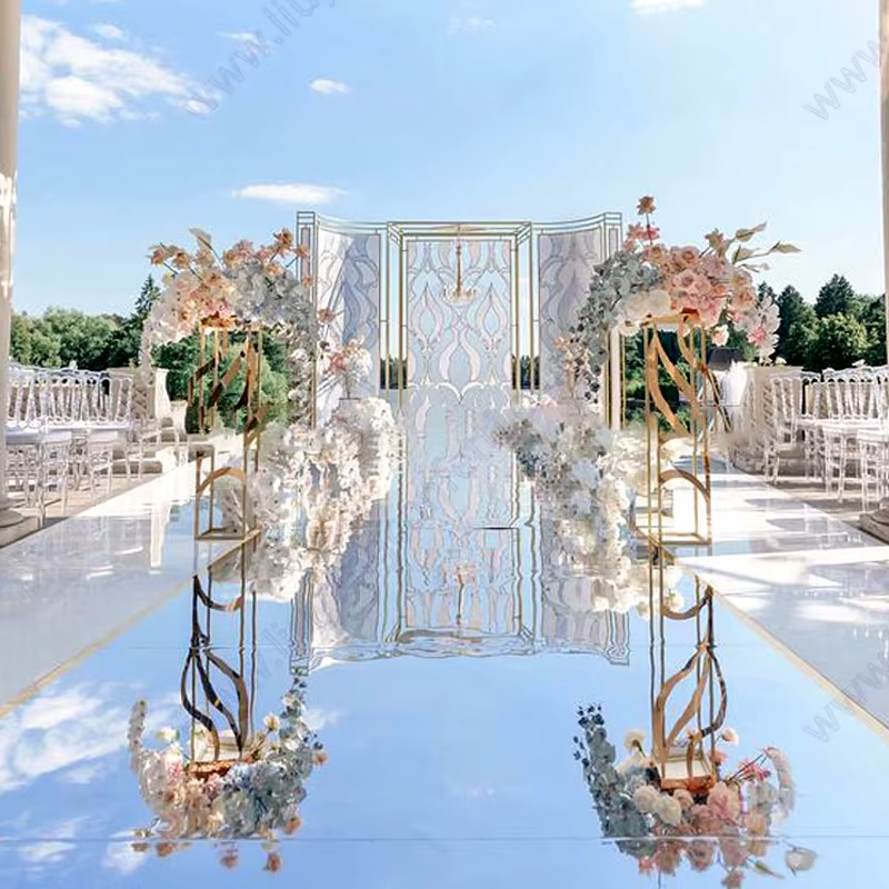 Tapis miroir décoratif pour cérémonie intérieure et extérieure