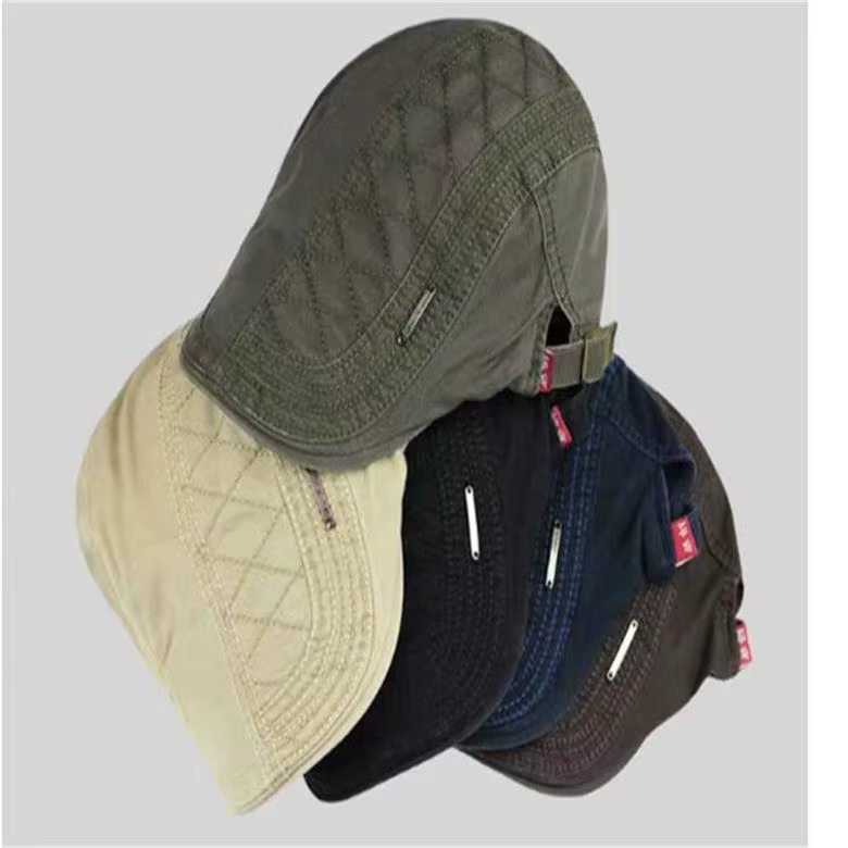 Bérets pour hommes Boina mode chapeau Masculina Plaid Style Gorro chapeaux décontractés coton Boinas couleur unie béret pour hommes casquette 6 couleurs