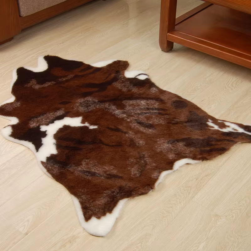 Tapis en simili cuir de style vache