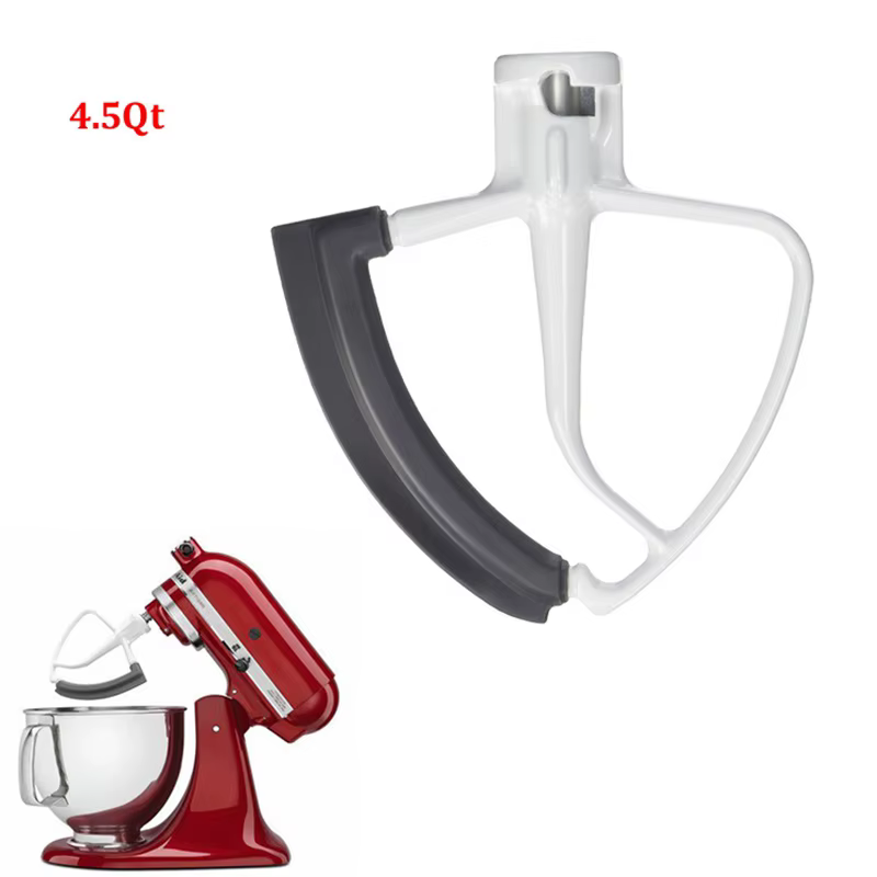 KitchenAid-Grattoir à bord flexible en silicone, lame de batteur, bol, support à tête inclinable, accessoires de centre commercial, 4.5 à 5 qt