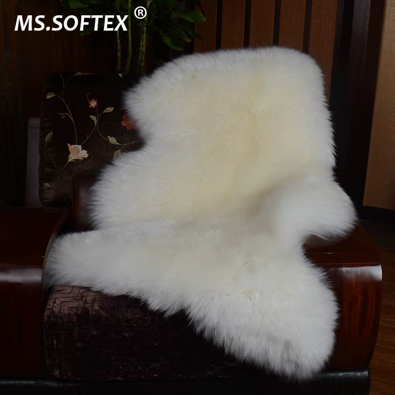 MS.Softex-Tapis long en peau de mouton australien