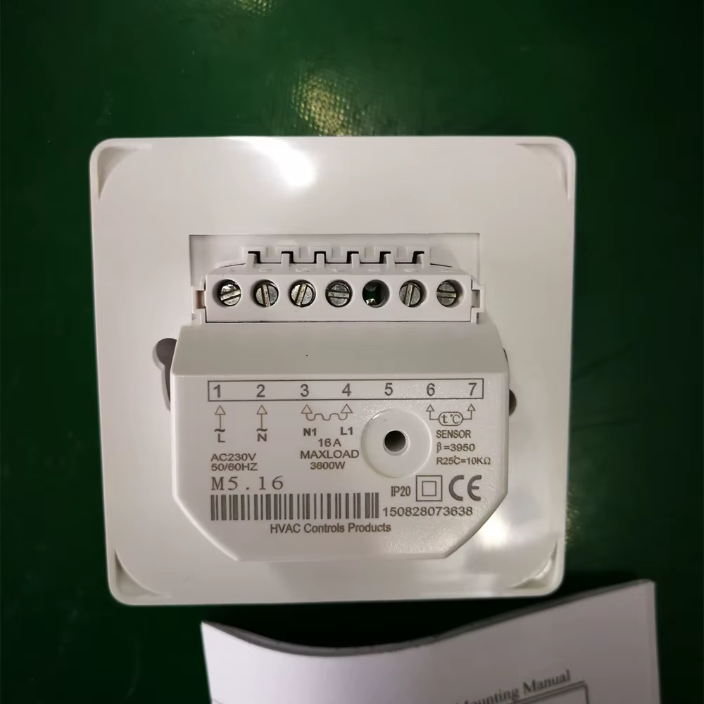 Thermostat de chauffage au sol M5, régulateur de température mécanique, sol chaud infrarouge avec sonde de capteur NTC externe de 3m
