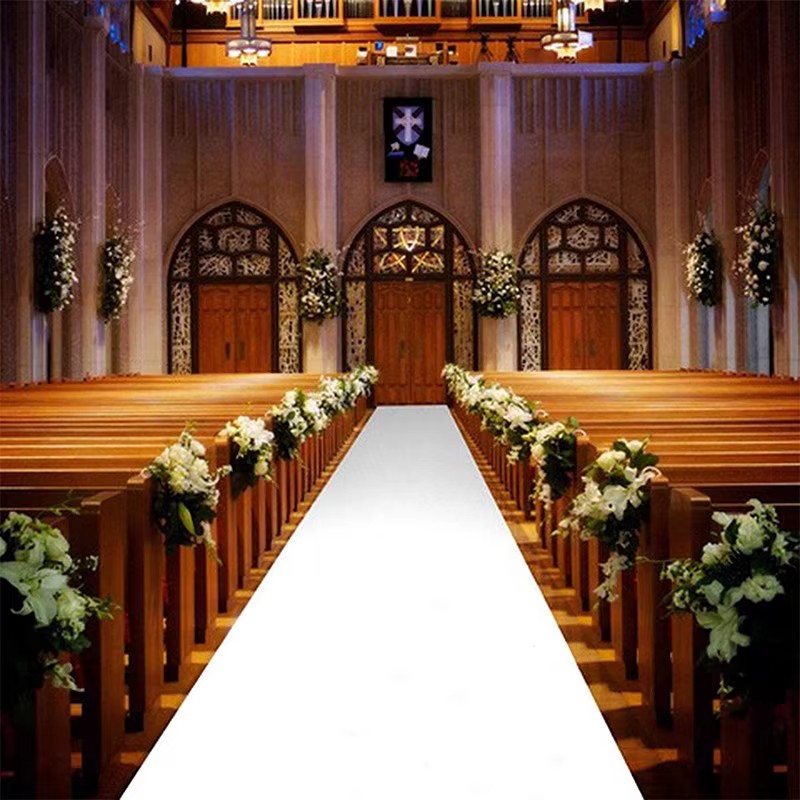 Tapis de mariage blanc romantique