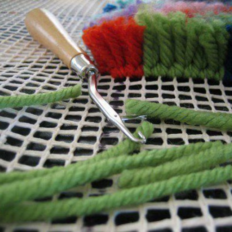 Tapis vierge crochet maille toile