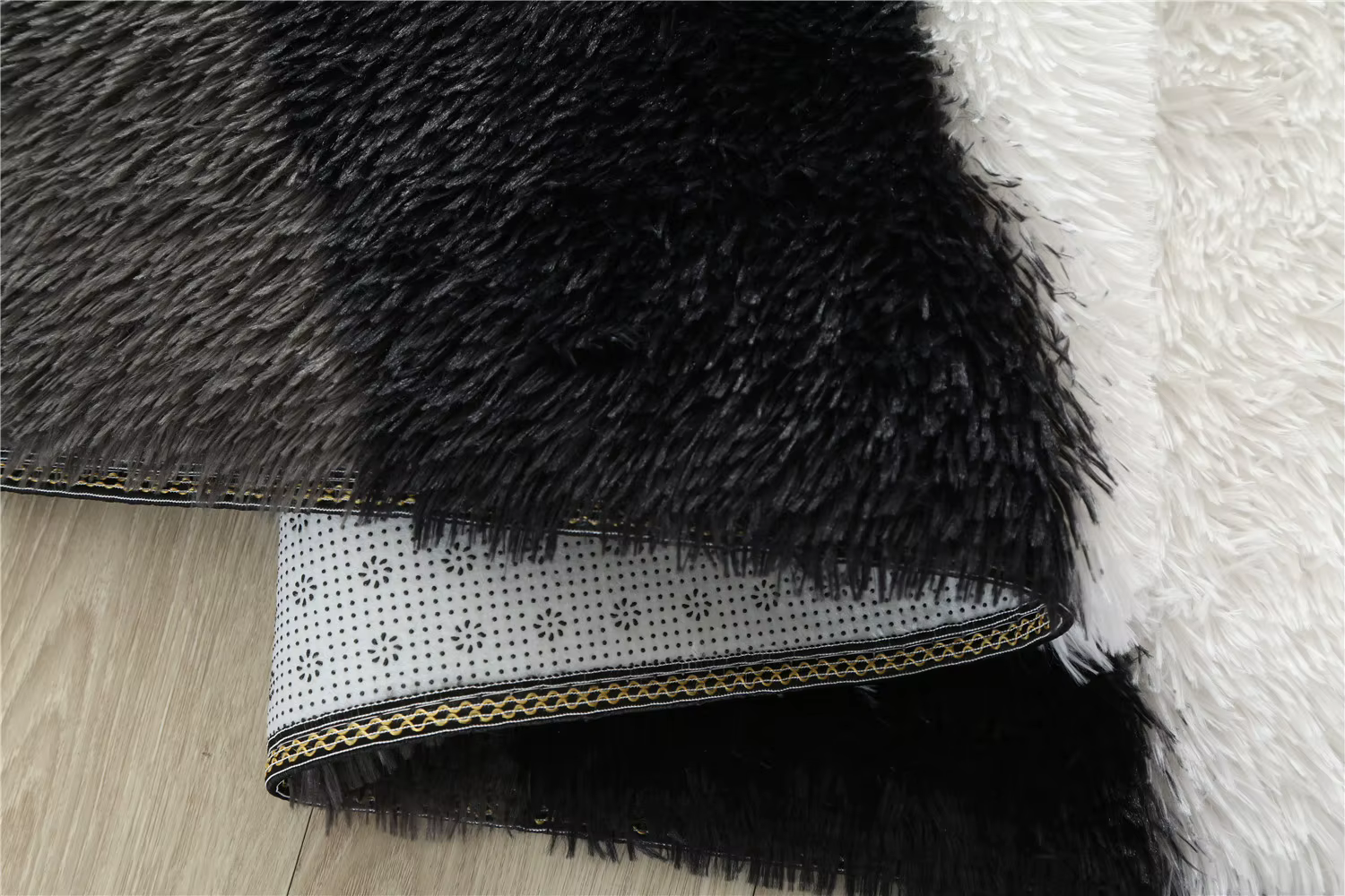 Tapis moelleux en peluche à imprimé léopard moderne