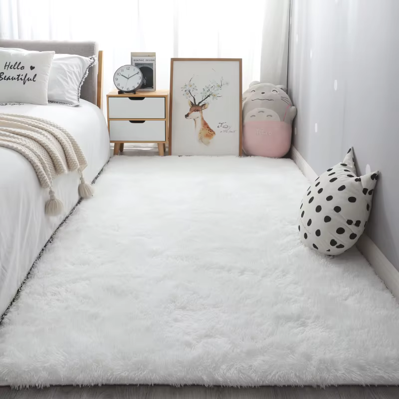 Tapis en peluche adapté au salon
