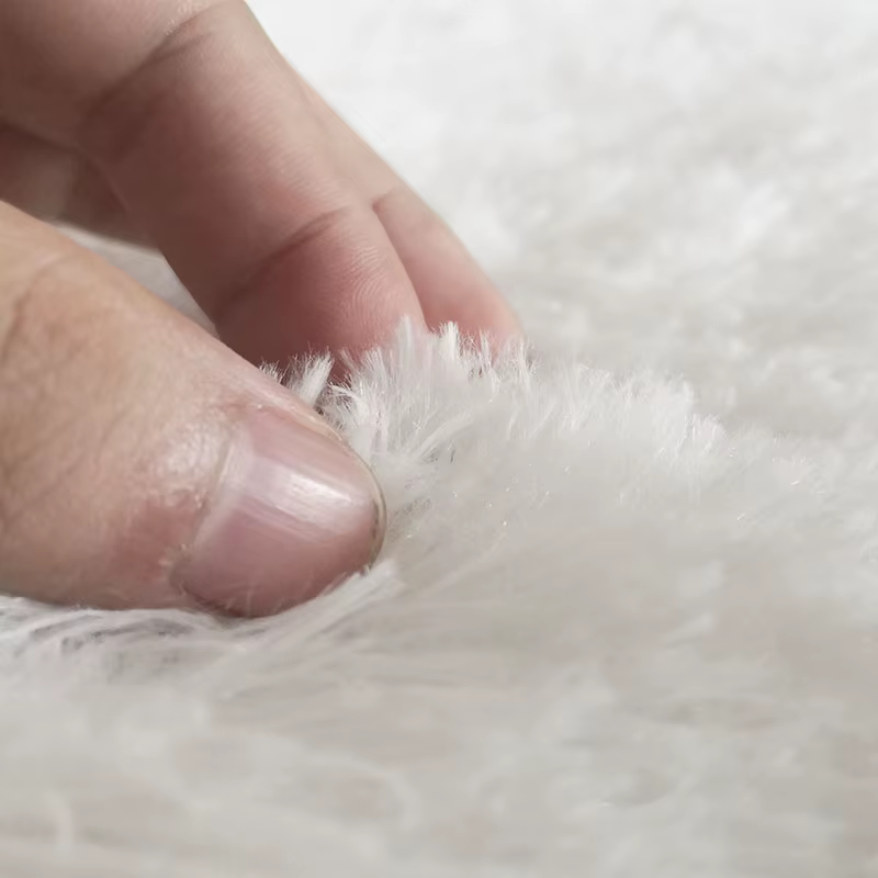 Tapis en Fausse Fourrure de Lapin Extra Large