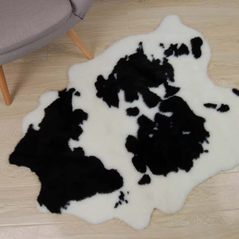 Tapis en simili cuir de style vache