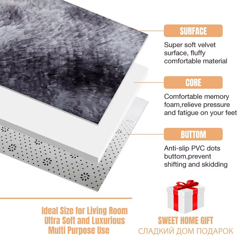Grands tapis moelleux pour salon moderne