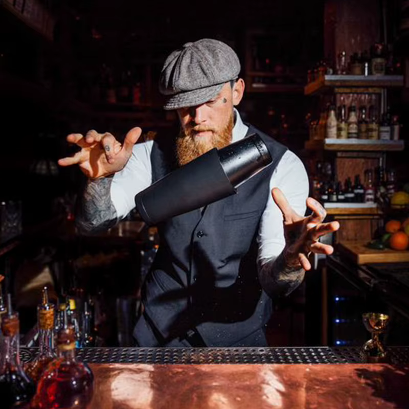Shaker à cocktail Boston Bar en acier inoxydable : ensemble de 2 pièces : 18 oz non pondéré et 28 oz