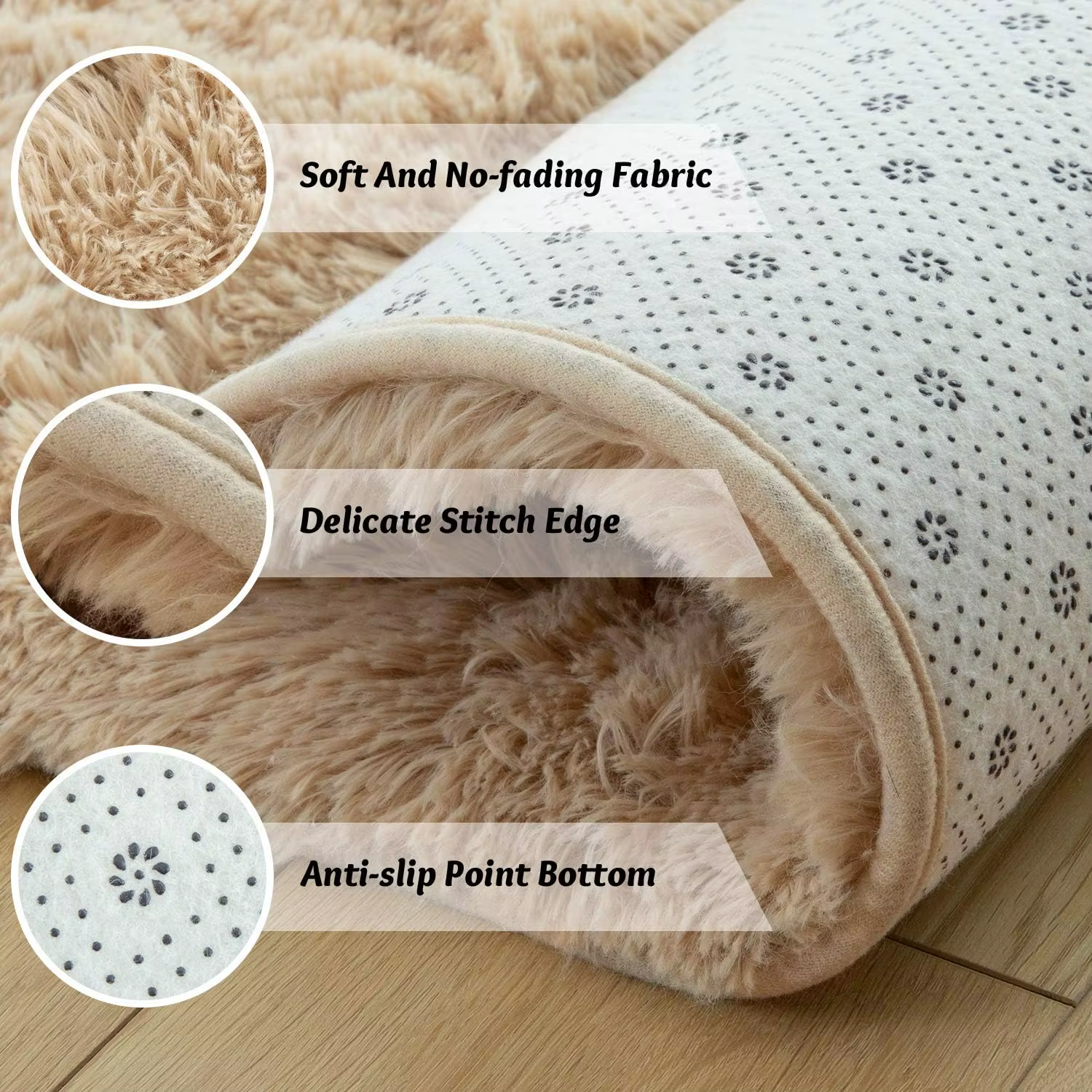 Tapis en peluche doux pour chambre d'enfants