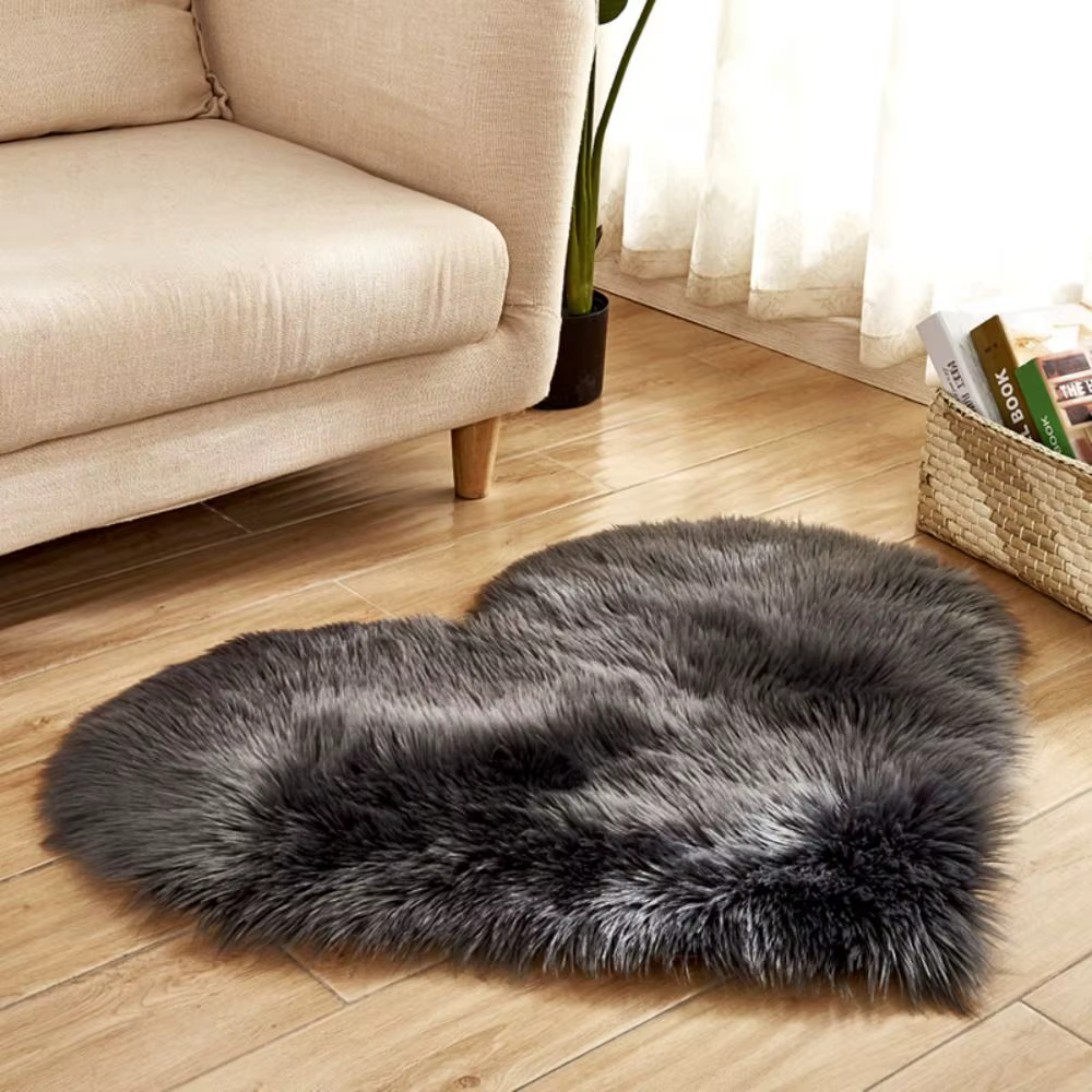 Tapis en peluche lavable à cheveux longs