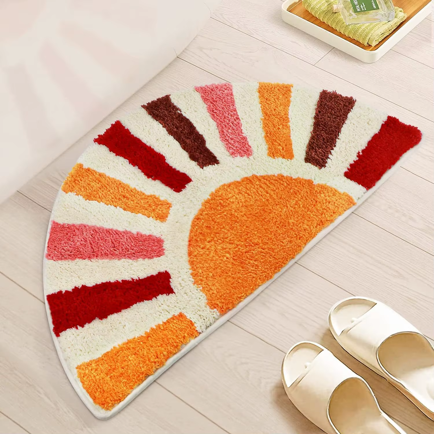 VIKAMA – tapis en Faux cachemire couleur Dopamine Simple
