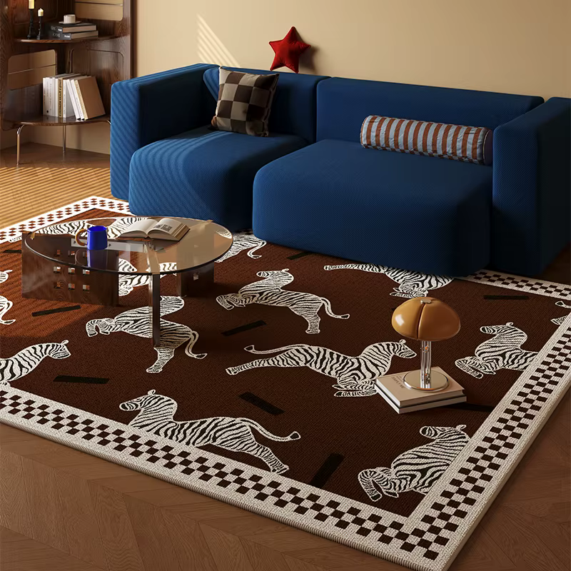 Tapis de style rétro pour chambre à coucher