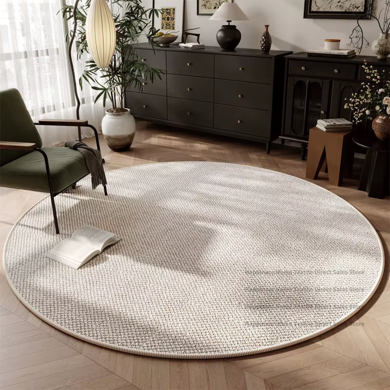 Tapis pour salon, tapis rond moderne pour chambre à coucher