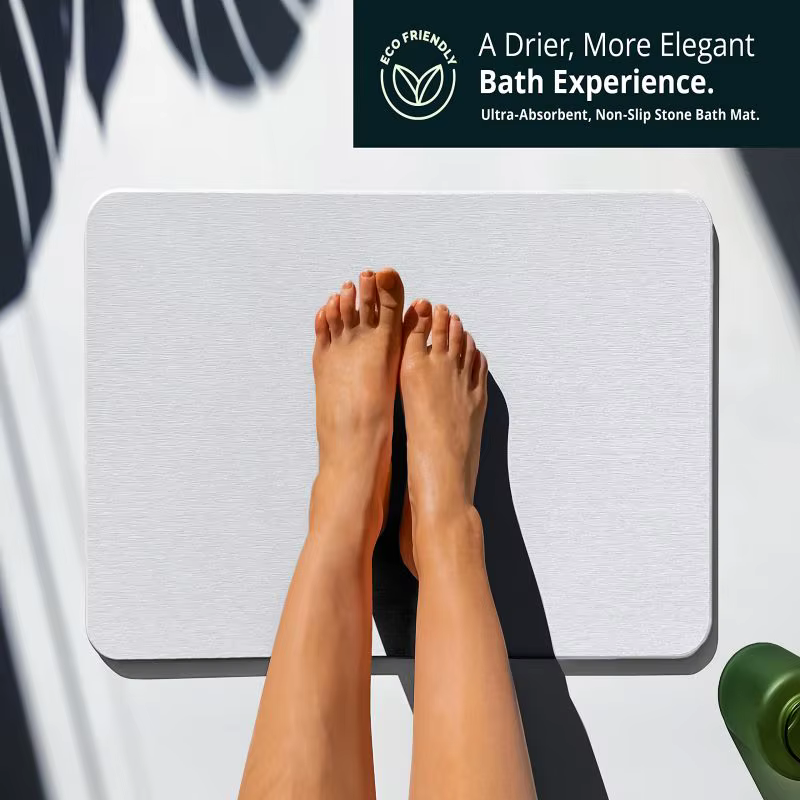Tapis de bain en pierre pour salle de bain