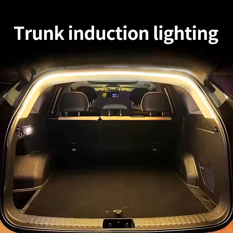 Éclairage de coffre de voiture haute luminosité, lumière ambiante, décoration intérieure, câblage LED, détection automatique gratuite, bande lumineuse pour hayon