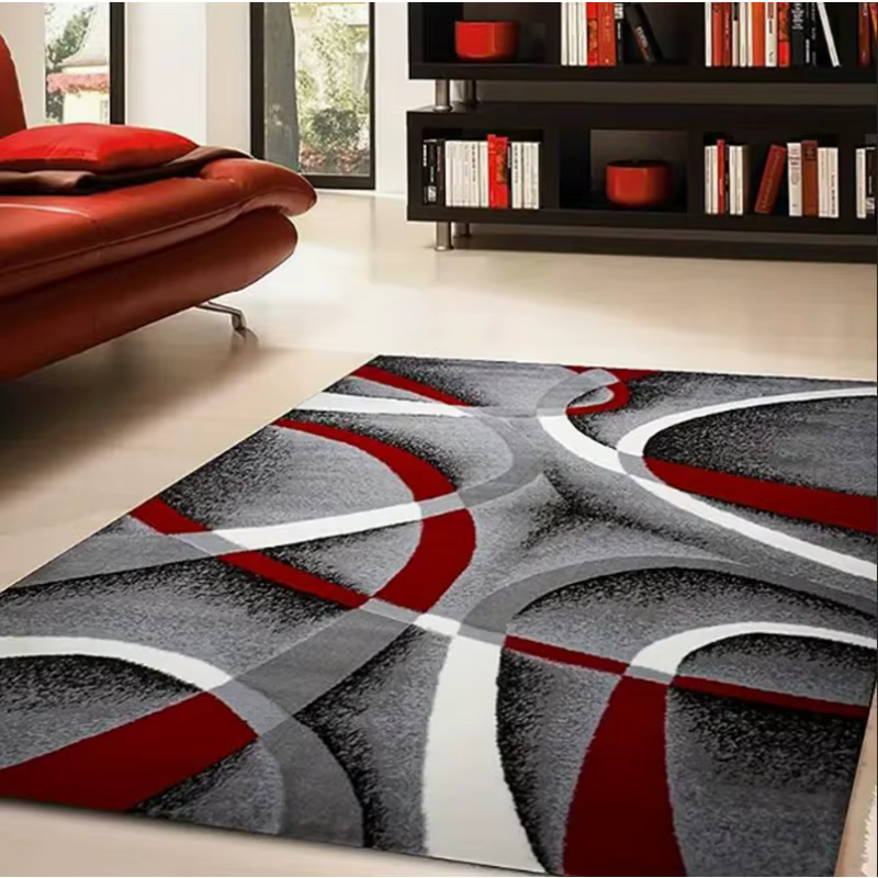 Grand tapis géométrique léger de luxe européen