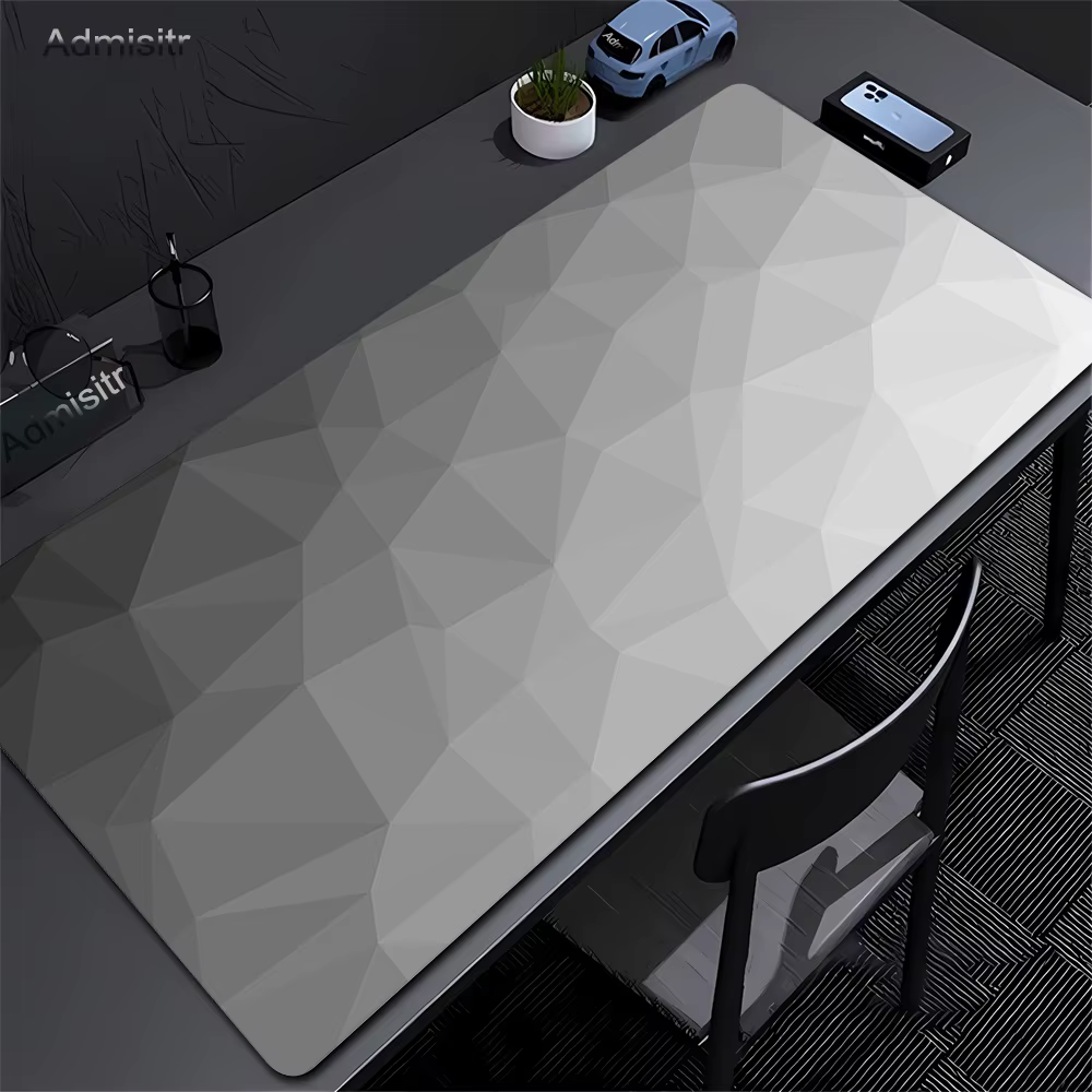 Tapis de souris Gamer noir et blanc, antidérapant, résistant à l'usure, fond en caoutchouc avec bord cousu, adapté au travail 400x900