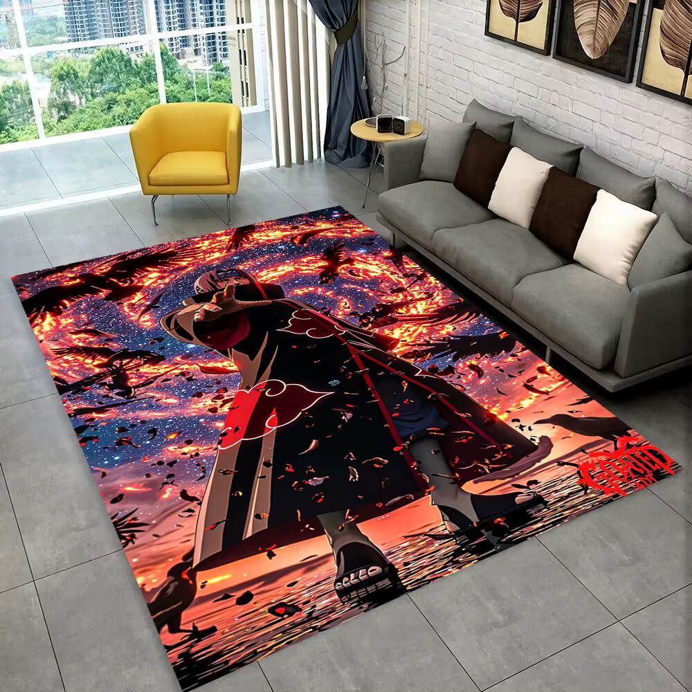 Tapis 3D N-Naruto Cartoon Anime I-Itachi pour salle de jeux