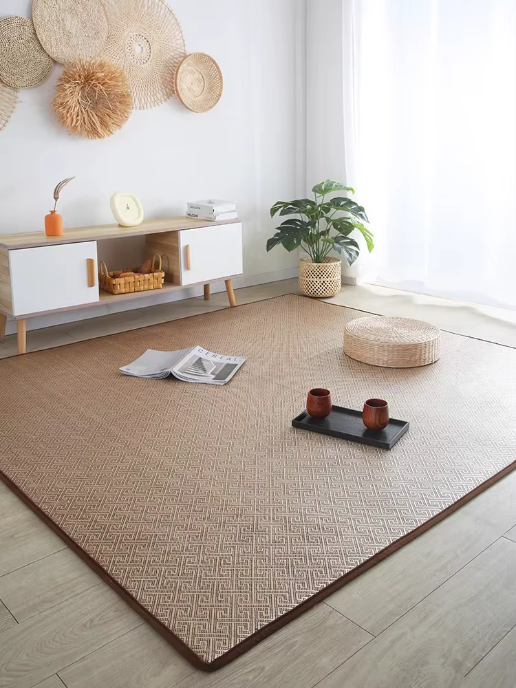 Tapis de tatami en rotin de bambou pour chambre à coucher
