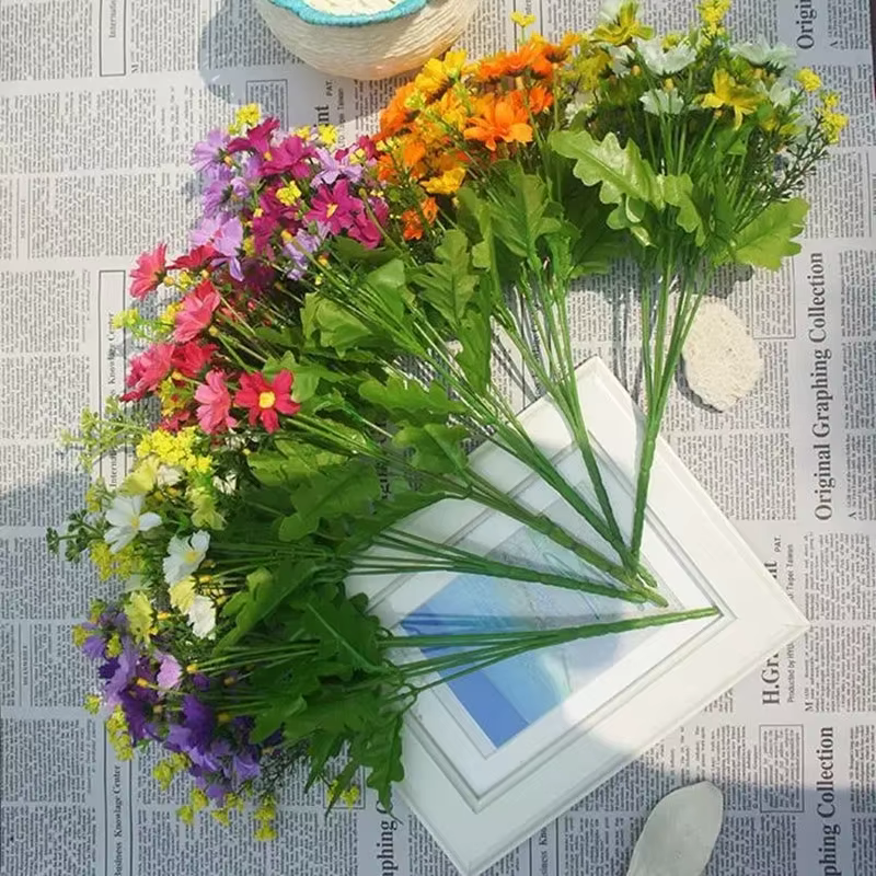 Interrupteur bouquet de fleurs artificielles