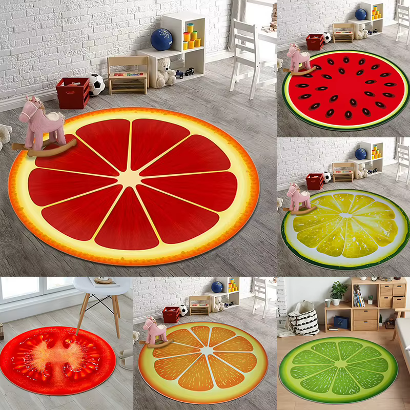 Tapis de fruits tropicaux imprimé juteux
