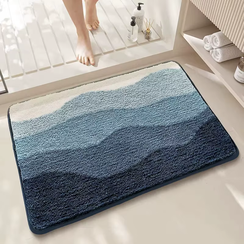 Tapis de salle de bain floqué de qualité supérieure