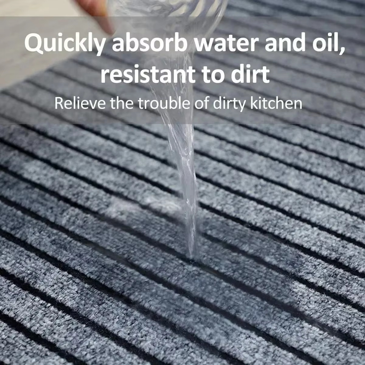Tapis de cuisine antidérapant absorbant l'eau
